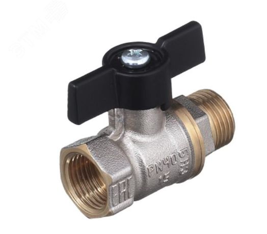 Кран шаровой 11Б27п1 Ду20 А31/1 ВН бабочка никель PN40 - БАЗ.А31.1.20.НЛМ.PN40