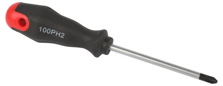 Отвертка крестовая PH2х100 мм двухкомпонентная рукоятка - Б0055844 ЭРА