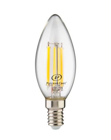 Лампа светодиодная филаментная RS F B35 E14 7W 220-240V 2700К 7Вт свеча 810лм Ra 90   15011145088