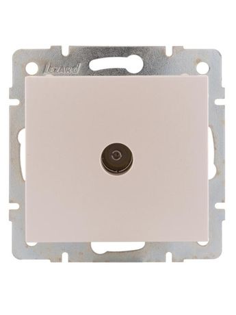 Розетка телевизионная оконечная TV СП Rain 16А IP20 механизм жемчуж./бел. перламутр. LEZARD 703-3088-130