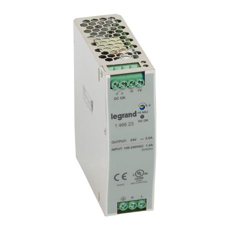 Источник питания импульсный 1-фазный 24В 120Вт 5А Leg 146623 Legrand