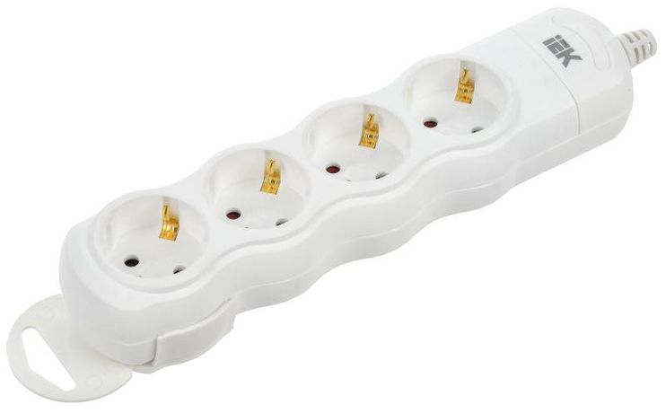 Розетка переносная разборная РПр04 4 места IEK - WYP10-D-KP-16-04-ZS-K01