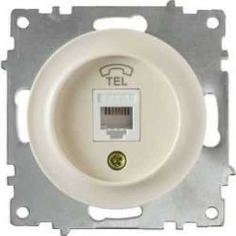 Механизм розетки телеф. 1-м СП Florence 1xRJ11 беж. 1E20601301 OneKeyElectro 2172792 ССТ