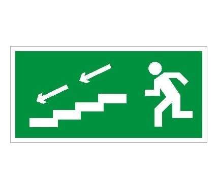 Пиктограмма (Пластина) По лестнице вниз налево (335х165) для LYRA | 2502000900 Световые Технологии