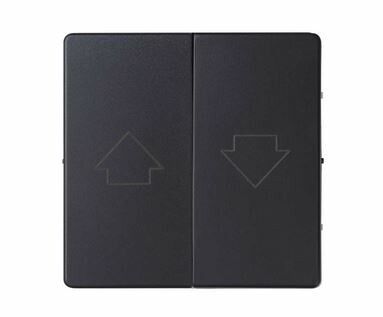 Клавиша двойная для выключателя жалюзи с блокировкой и пиктограммой "стрелки" черного матового цвета S82 Concept | 8200028-098 Simon