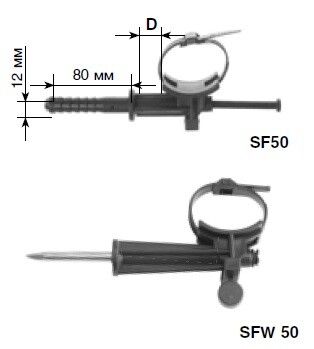 Крепление фасадное для деревянных опор SFW 50 (d18-55; 2х16-3х150+95кв.мм) НИЛЕД 12301511