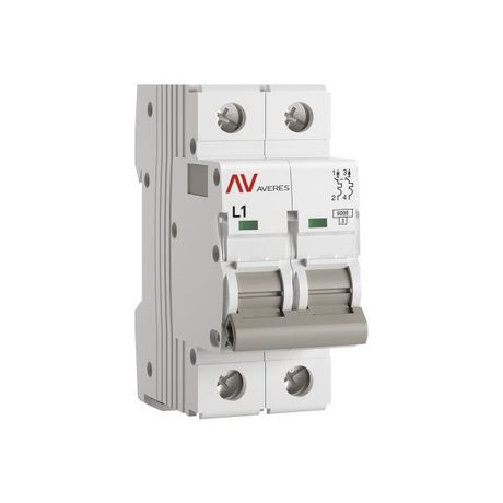 Выключатель автоматический модульный 2п L 1А 6кА AV-6 AVERES EKF mcb6-2-01L-av