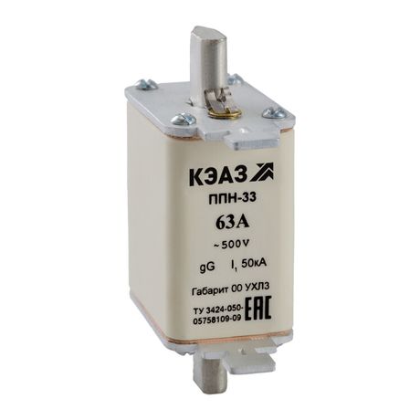 Вставка плавкая ППН 33 6А Х1 габарит 00 УХЛ3 КЭАЗ 120170
