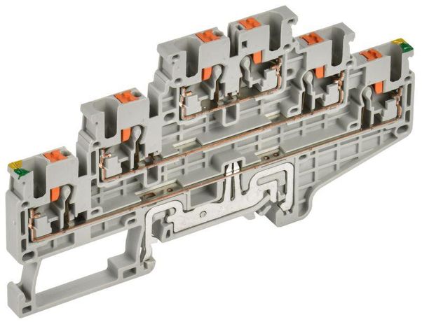 Колодка клеммная CP-ML-PEN 3 ур. земля-низ 2,5мм2 серая | YCT23-03-3-K03-002 IEK