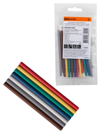 Набор трубок термоусаживаемых, клеевых ТТкНГ(3:1) "Полицвет 3,2/1,0 " | SQ0548-2203 TDM