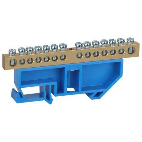 Шина NO-224-93 N ноль на DIN-изоляторе ШНИ-8х12-14-Д-синий | Б0062906 ЭРА