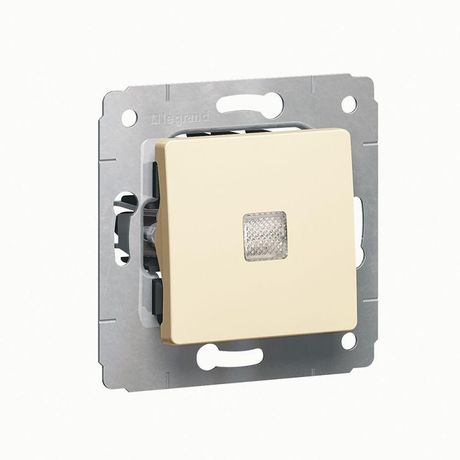 Выключатель 1-кл. СП Cariva 10А IP20 с подсветкой сл. кость (DIY-упак.) Leg 695901 Legrand