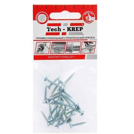 Саморез ШУц 3,0х25 пот. гол. (28 шт) - пакет ( 0,025 кг) | 102411 Tech-KREP