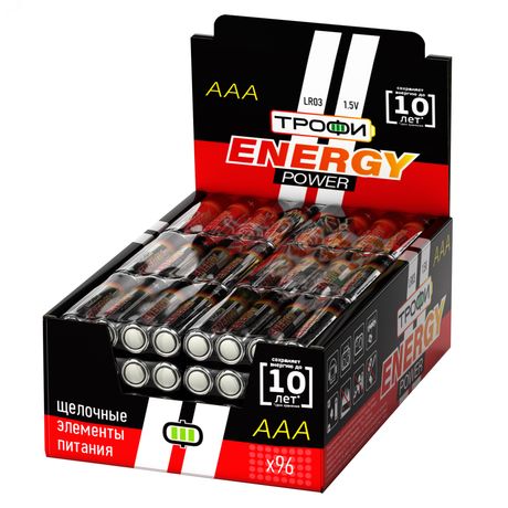 Батарейка Трофи LR03-4S promo-box ENERGY POWER Alkaline (96/384/36864) - Б0017349 ЭРА