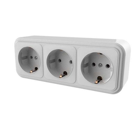 Розетка 3-м ОП Викинг с заземл. бел. БЕЛТИЗ RA16-365-Б Bylectrica