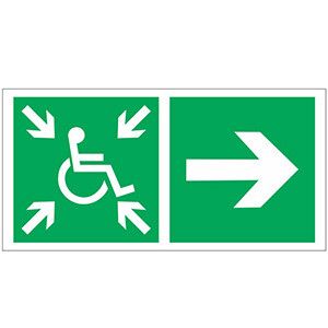 Пластина Напр.движ. к пункту сбора(Безоп.зоне)МГН налево BL-3015А.E76 - a18563 BS