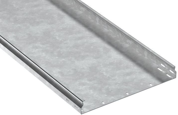 Лоток листовой неперфорир. 50х400 L2500 сталь 1.5мм HDZ ESCA 7 IEK CLN10-050-400-150-D25-HDZ