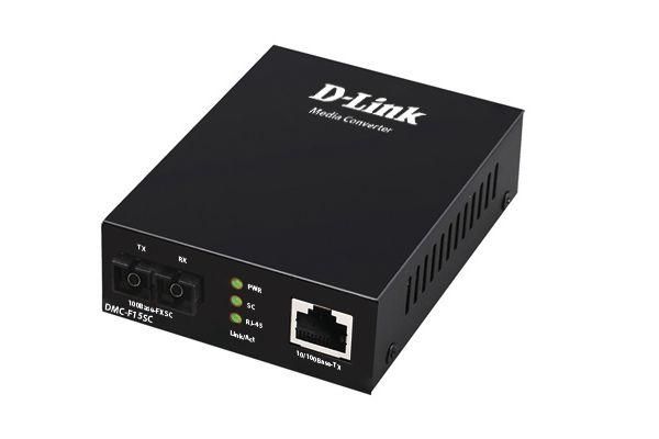 Медиаконвертер DMC-F15SC/B1A (100BASE-TX по витой паре в 100BASE-FX одномодовому волокну (15км SC) D-link 1243223