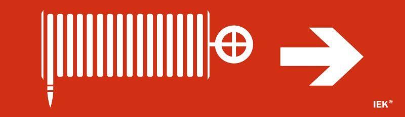 Этикетка самоклеящаяся 310х90мм ''Пожарный кран/стрелка направо'' IEK - LPC10-1-31-09-PKNAPR