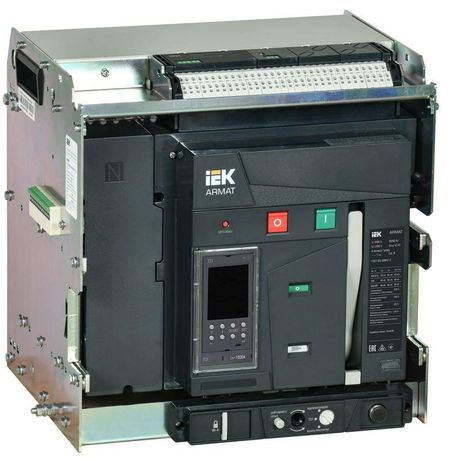 Выключатель автоматический воздушный ARMAT выдвижного исполнения 4P типоразмер A 66кА 1000А расцепитель TD с комплектом аксессуаров 220В: мотор привод катушка включения отключения - AR-ACB-4VA-066-1000A-TDCF IEK
