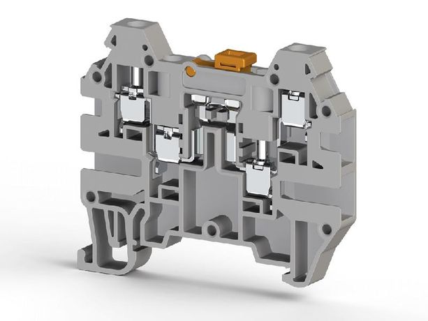 Клеммник 4-х выводной с размыкателем 2.5кв.мм сер. AVK 2.5 CCA Klemsan 324939