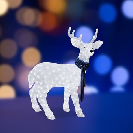 Акриловая светодиодная фигура "Северный олень" 100х65 см, 420 светодиодов, IP44 понижающий трансформатор в комплекте, | 513-244 NEON-NIGHT