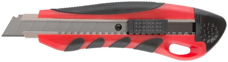 Нож технический "Модерн" 18мм усилен. прорезиненный КУРС 10176