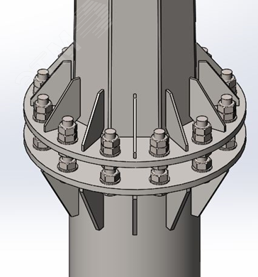 Комплект крепежа для ОСф/ОГСф-1,3 (болт М30х200-12 шт, гайка М30-48 шайба 30-48шт) | В00007119 Пересвет