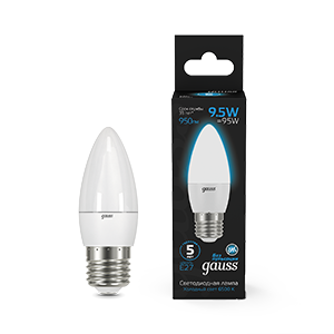 Лампа светодиодная LED 9.5 Вт 950 лм 6500К AC150-265В E27 свеча холодная Black Gauss - 103102310
