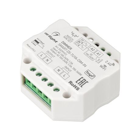 Пластик 5 лет) - 032991(1) Диммер SMART-D5-TUYA-DIM-IN (230V 1.5A TRIAC WiFi 2.4G) (IP20 Arlight