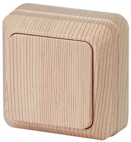 Выключатель 1-кл. ОП Quadro 10А IP20 2-101-11 250В сосна Intro Б0027633 ЭРА