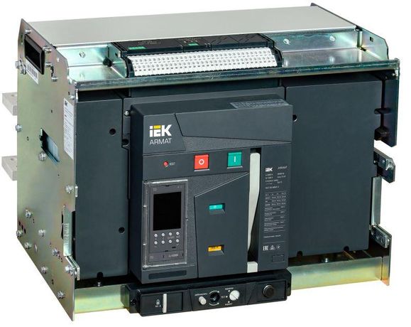 Выключатель автоматический воздушный ARMAT выдвижного исполнения 3P G 135кА 5000А расцепитель TD с комплектом аксессуаров 220В: мотор привод катушка включения отключения - AR-ACB-3VG-135-5000A-TDCF IEK