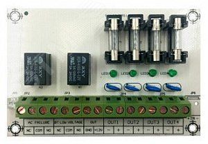 Модуль ST-PS104FBR расширения для блока питания на 2 тревожных релейных выхода и 4 с индивидуальными предохранителями - smkd0389 Smartec