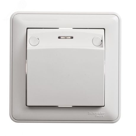 Выключатель карточный 1-кл. СП W59 16А IP20 с индикацией в сборе бел. SE VS616-051-18 APC