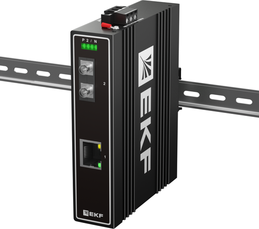 Медиаконвертер 10/100/1000Base-TX в 1000Base-X, разъем FC, двойное одномодовое оптоволокно, 1550нм TSX |TSX-MC1-1GX1GT-FC|EKF