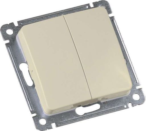 Переключатель 2-кл. СП 16А 250В механизм сл. кость HEGEL ВС10-4621-01