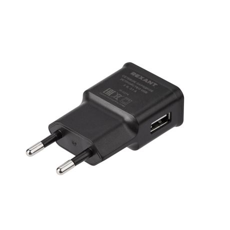 Устройство зарядное сетевое USB 5В 2.1A черн. Rexant 16-0274 MEET