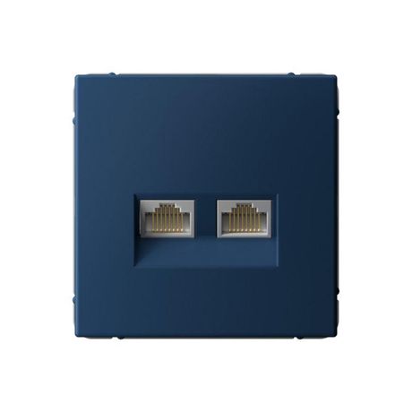 Розетка двойная компьютерная ArtGallery RJ45+RJ45 кат. 6A механизм аквамарин SE GAL001188 APC