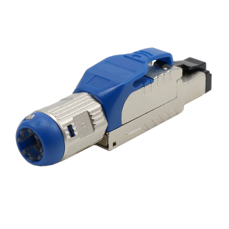 Разъем RJ-45 (8P8C) под витую пару полевая заделка кат. 6 неэкранир. для ож кабеля зажимной (защелка) хвостовик IDC PLUD-8P8C-S-C6-VL фиолет. Hyperline 427433