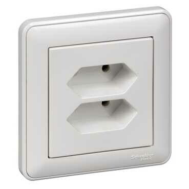 Розетка 2-м СП W59 6А IP20 под пл. вил. сл. кость SchE RS6-253-28 Schneider Electric