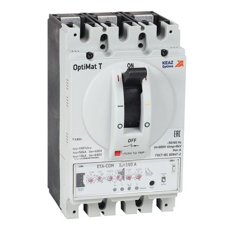 Выключатель автоматический OptiMat T160S ETA-COM 160A 4P | 356553 КЭАЗ
