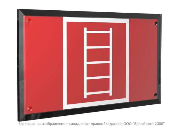 Знак безопасности PT-32178-Black.F03 "Пожарная лестница " Белый свет a32637 BS