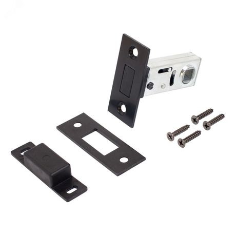 Защёлка АЛЛЮР АРТ L50-8M BL матовый черный магнитная б/ручек - 14534 ПТК