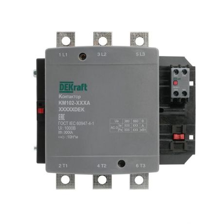 Контактор 330А 110В_АС АС3_ АС4 1НО+1НЗ КМ-102 | 21963DEK DEKraft APC