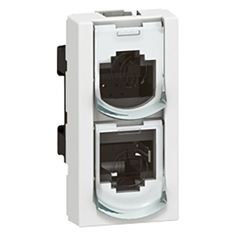 Удвоитель RJ45 FTP интернет/интернет 1мод. Mosaic Leg 076539 Legrand