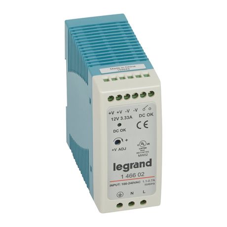 Источник питания импульсный 1-фазный 12В 40Вт 3.3А Leg 146602 Legrand