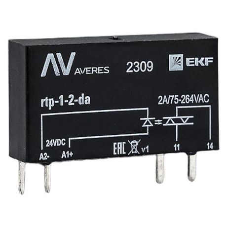 Реле твердотельное однофазное RTP 2 А, для разъема РM slim 23/1 | rtp-1-2-da EKF
