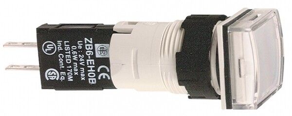 Лампа сигнальная 16ММ 12-24В белая квадратная - XB6CV1BB APC