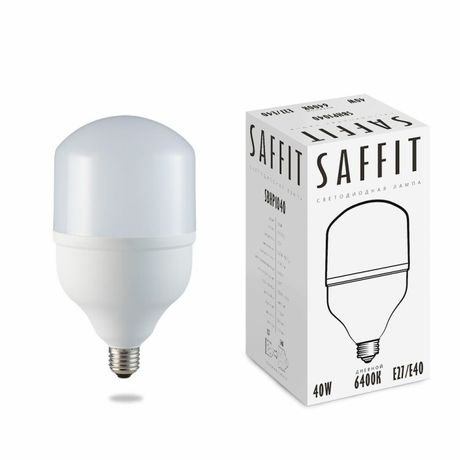 Лампа светодиодная промышленная SBHP1040 40W 230V E27-E40 6400К матовая 3700Lm, 210*120мм | 55093 SAFFIT FERON