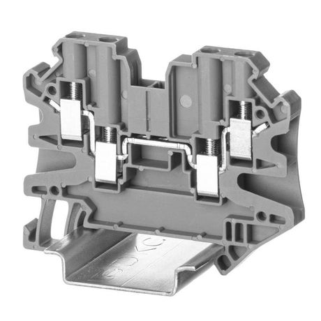 Клемма проходная винтовой зажим 4 точки подключен. кв.мм сер. (уп.60шт) DKC TUR-4-QUATTRO ДКС